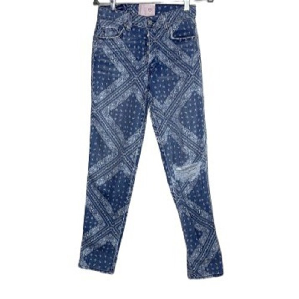 REVICE LA LA LAND CROP DISTRESSED JEANS SIZE 28